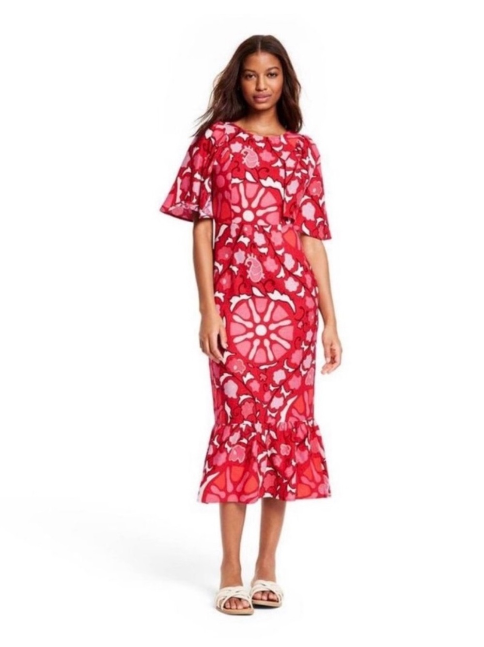 RHODE Fit-and-Flare Midi Dress